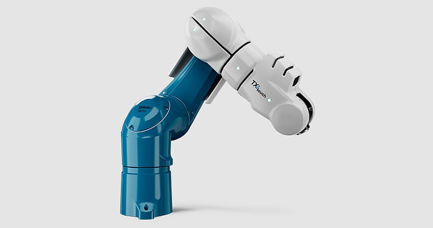 Stäubli TX2touch-90 collaborative robot covered with airskin
