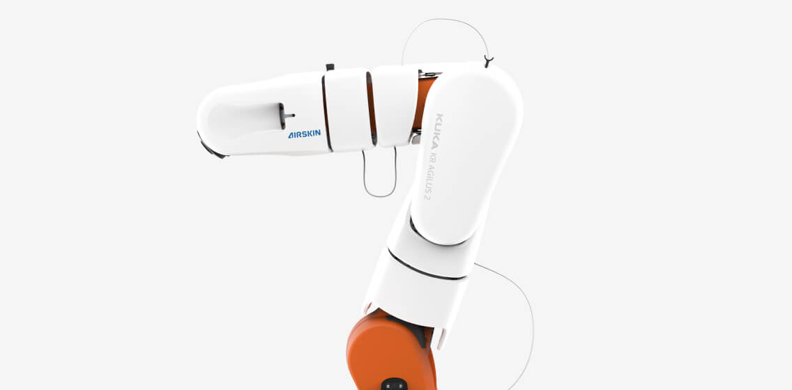 kuka agilus 2 collaborative robot covered with airskin